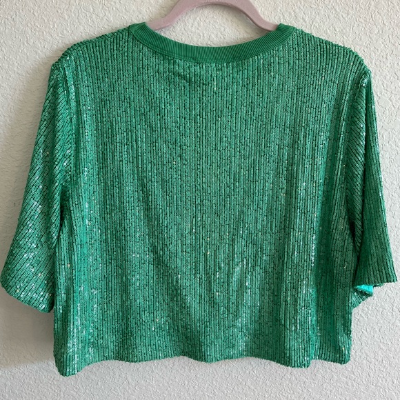 ITMFL In The Mood For Love Sequin Green Top - Picture 5 of 7